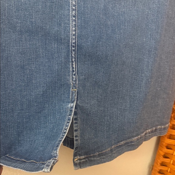 St. John's Bay Blue Denim Midi Skirt - Picture 5 of 6